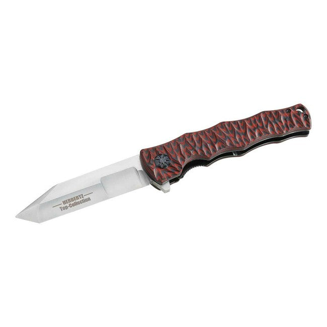 Herbertz TOP-Collection coltello 9,9 cm, rosso-nero, G10, fodero in nylon