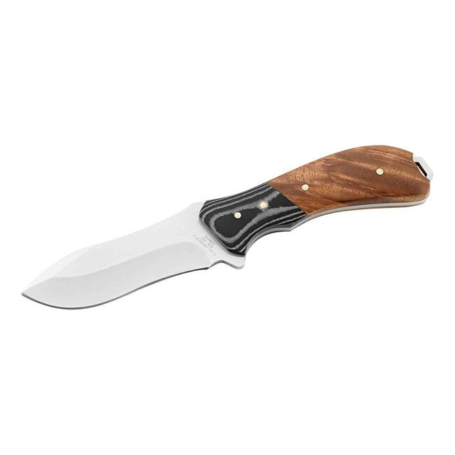 Herbertz Coltello da esterno 10 cm, legno, Micarta, fodero in pelle