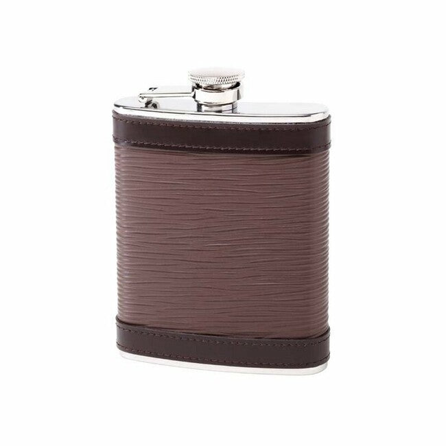 Herbertz Spatola tascabile 177ml , acciaio inox e pelle