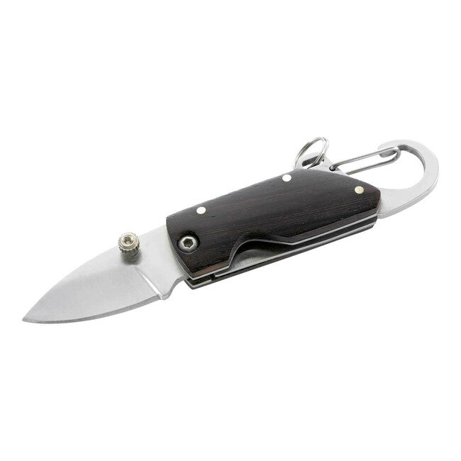 Herbertz Coltello tascabile 4 cm, legno Tagayasan, moschettone