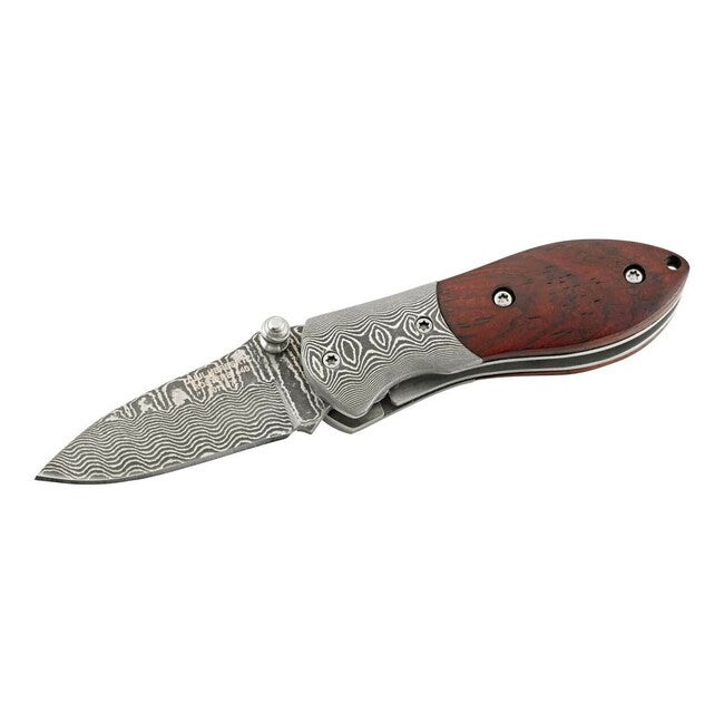 Herbertz Coltello 4,5 cm damasco legno di cocobolo