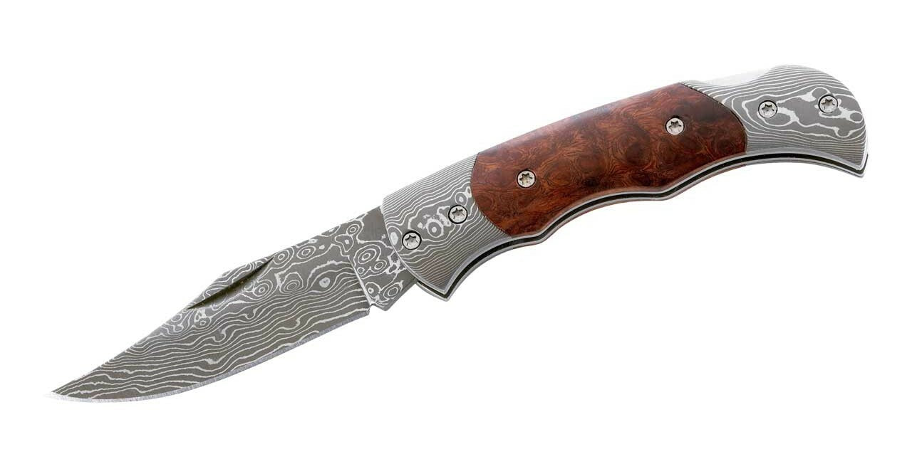 Herbertz Coltello 6,2 cm, damasco, legno