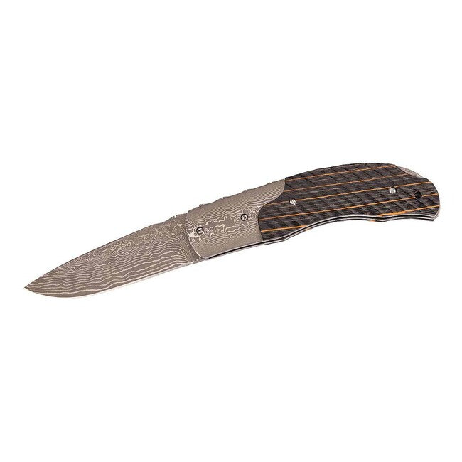 Herbertz Coltello 7,5 cm, damasco, legno di Pakka