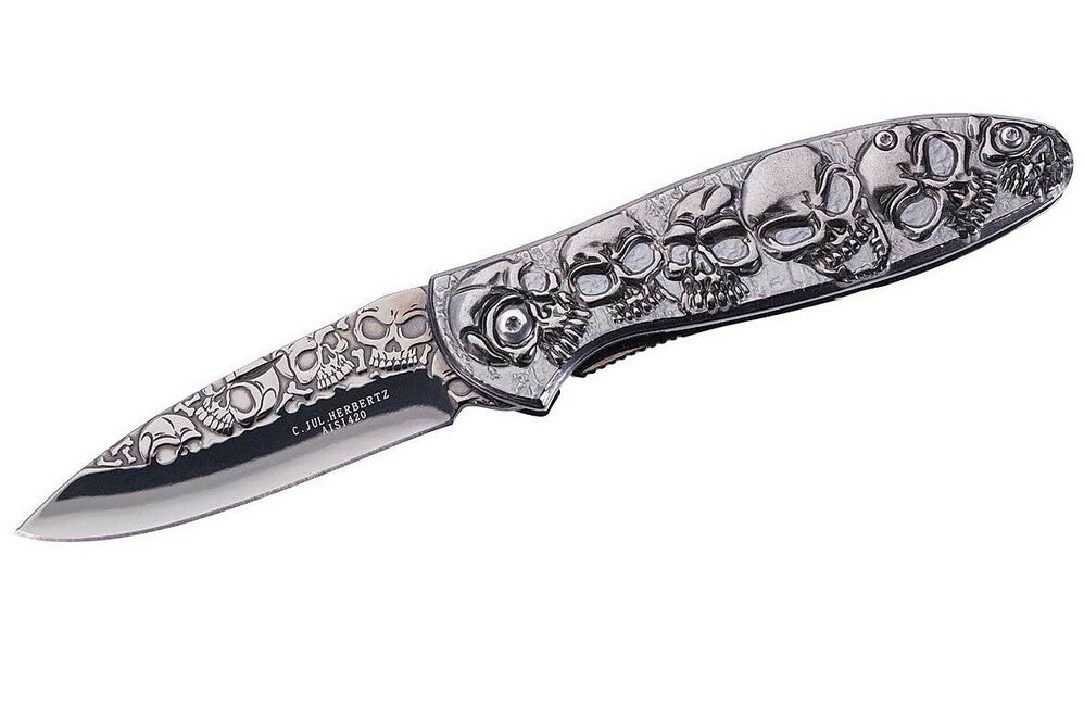 Herbertz Coltello 8,3 cm, motivo a teschio