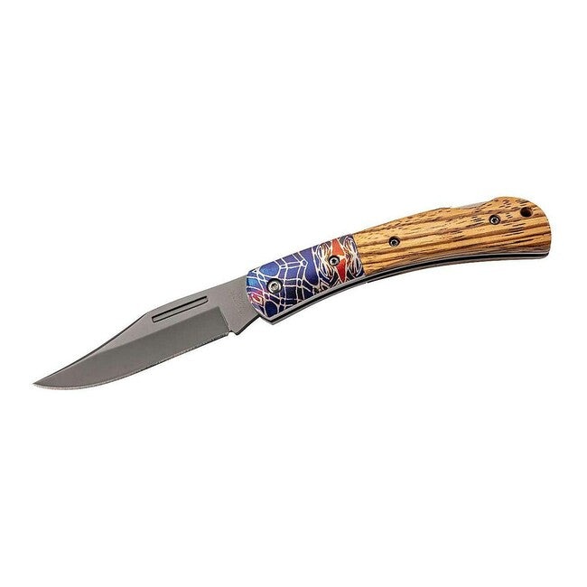 Herbertz 8,4 cm coltello legno Zebrano, finiture colorate