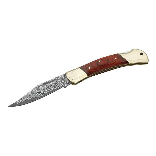 Herbertz Coltello 8,5 cm damasco legno di Pakka