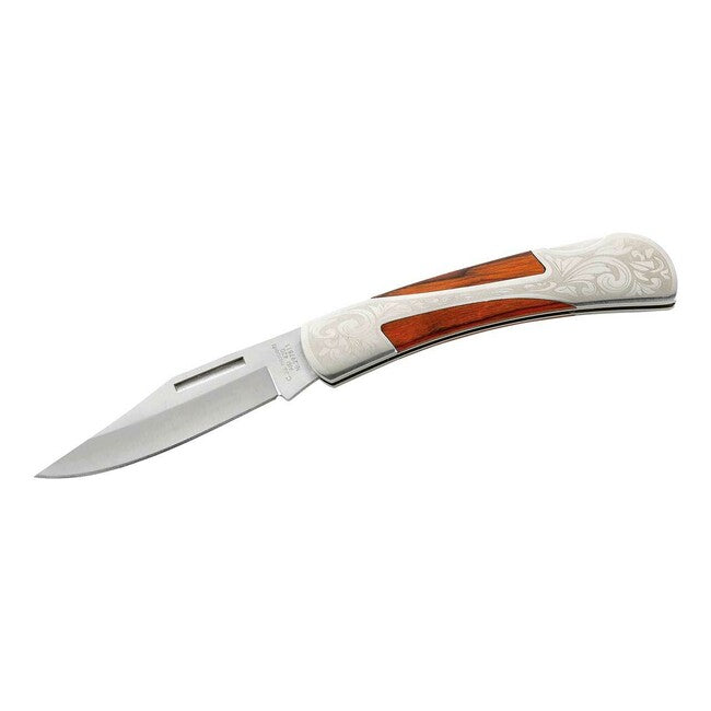 Herbertz 8,5 cm coltello legno Pakka acciaio inox motivo floreale