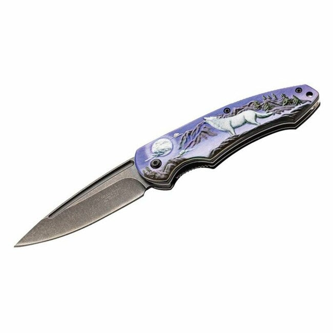 Herbertz Wolf Coltello tascabile 8,5 cm, alluminio