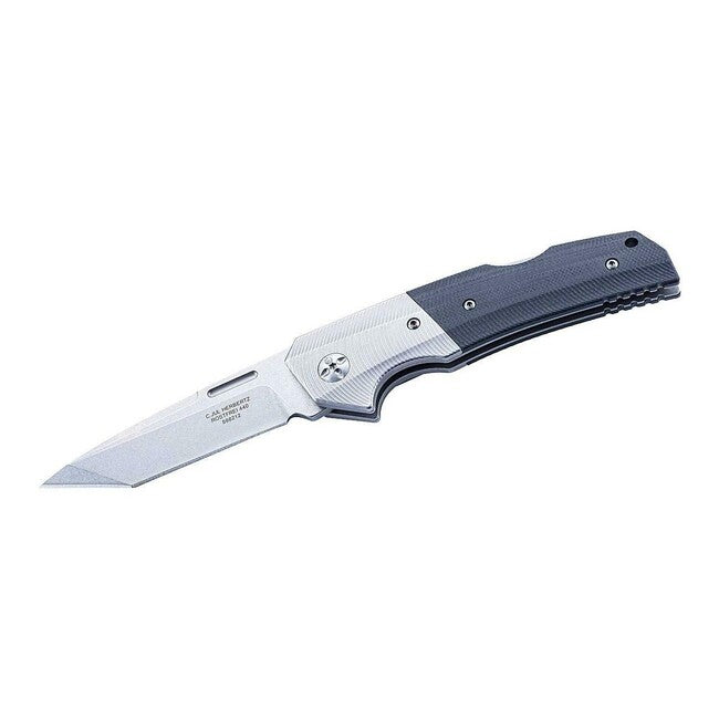 Herbertz 8,7 cm Tanto coltello G10 acciaio inox finitura CNC, nero