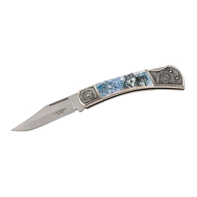 Herbertz 8 cm coltello, zinco pressofuso e plastica, wolf