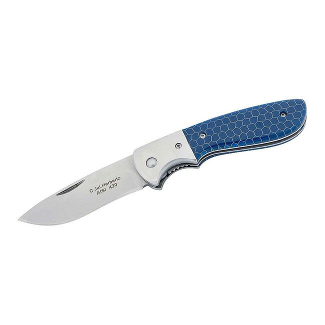 Herbertz 8 cm coltello resina sintetica blu superficie a nido d'ape