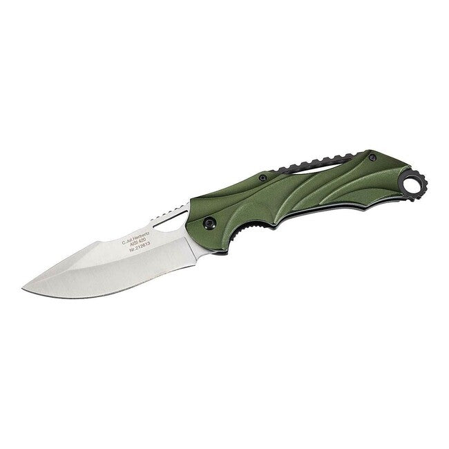 Herbertz Coltello 9,2 cm, verde, alluminio