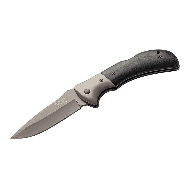 Herbertz Coltello, 9 cm, g10 e titanio, nero