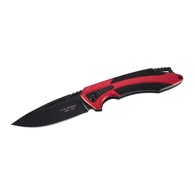 Herbertz 9 cm coltello, alluminio rosso-nero
