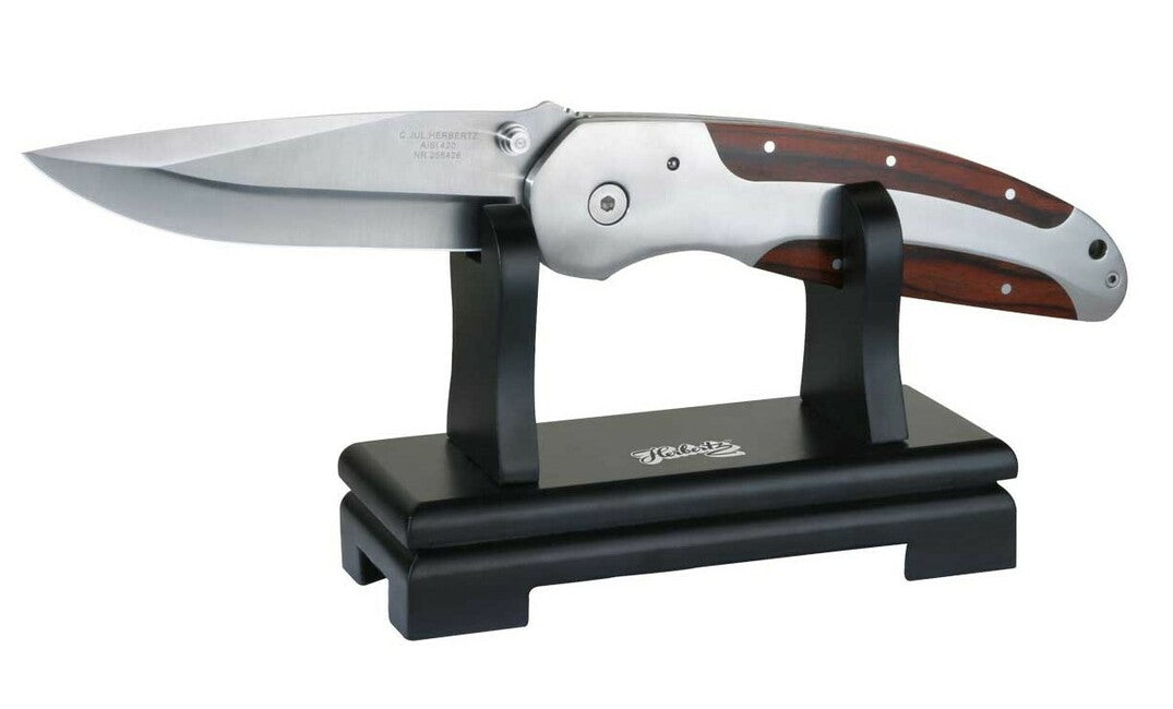 Herbertz Coltello da collezione 18,5 cm legno Pakka acciaio inox supporto in legno