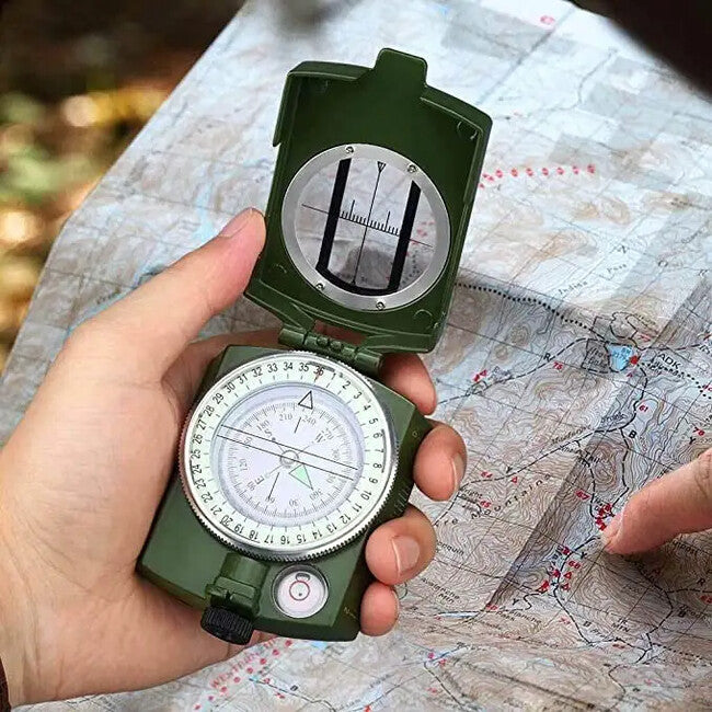 DRAGOWA Tactical Drift bussola impermeabile in metallo, verde