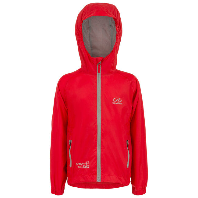 Highlander Stow and Go Kids impermeabile per bambini, rosso