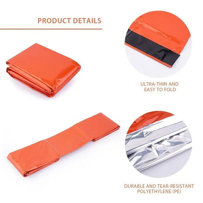 DRAGOWA Tactical Pulse sacco a pelo viaggio emergenza, arancione