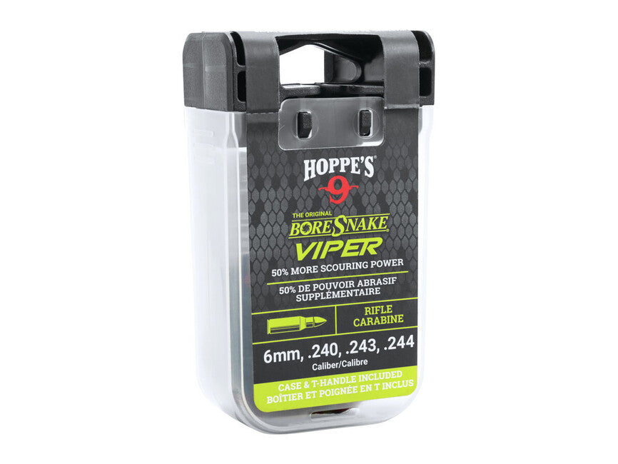 Hoppe's BoreSnake Viper linea di pulizia con Den Rifle cal. 6mm/.240/.243/.244