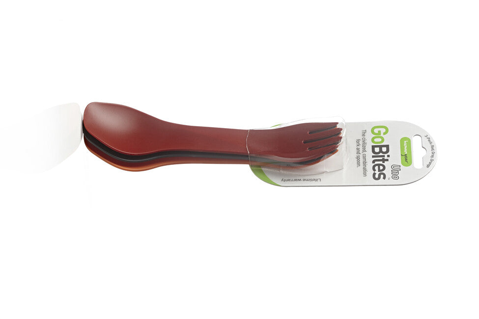 Humangear Gobites UNO posate 3 pezzi, rosso grigio arancione