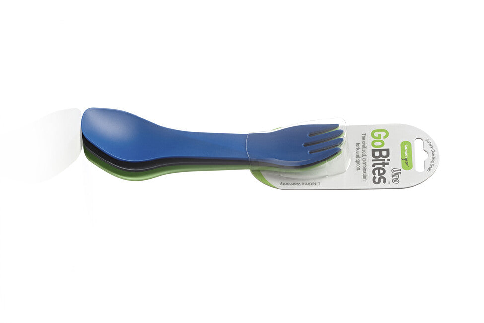 Humangear GoBites UNO posate 3 pezzi, blu grigio verde
