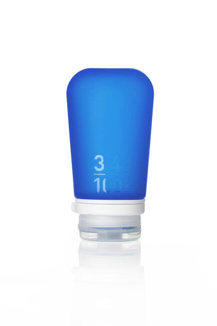 Humangear GoToob+ bottiglia/contenitore da viaggio in silicone 100 ml, blu scuro