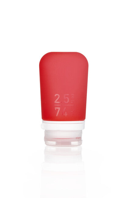 Humangear GoToob+ bottiglia da viaggio in silicone / contenitore 74 ml, rosso