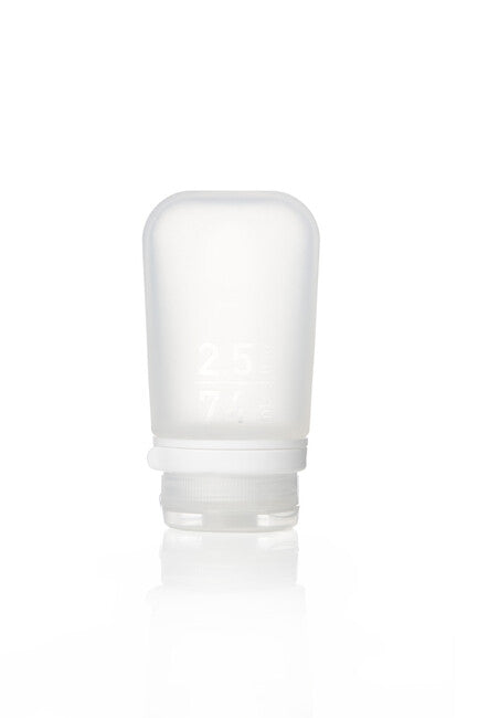 Humangear GoToob+ bottiglia da viaggio in silicone / contenitore 74 ml, trasparente