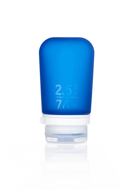Humangear GoToob+ bottiglia/contenitore da viaggio in silicone, blu scuro, 74 ml