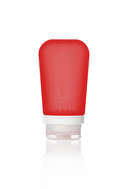 Humangear GoToob+ contenitore in silicone per liquidi 100 ml, rosso