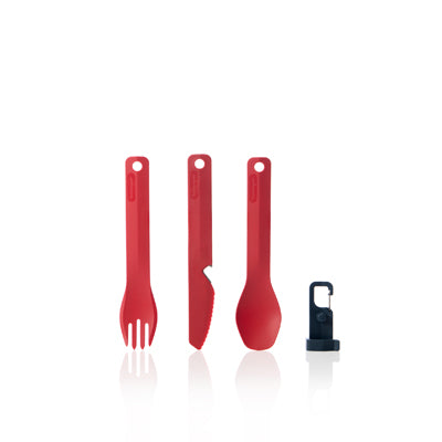 Humangear GoBites BIO posate k/f/s, rosso