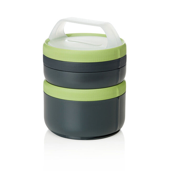 Humangear Stax modular lunchbox xl, grigio-verde