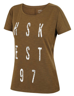 HUSKY Tingl maglietta funzionale da donna, L, khaki scuro