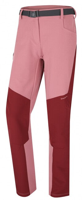 Husky Keiry pantaloni outdoor donna, bordeaux/rosa