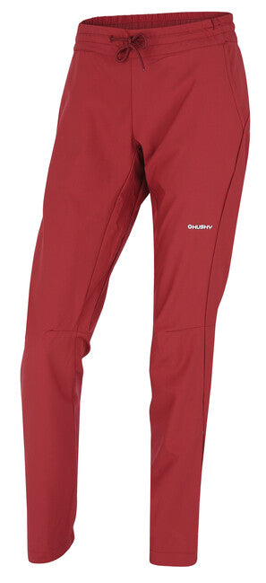 Husky Speedy Long pantaloni outdoor donna, bordeaux scuro