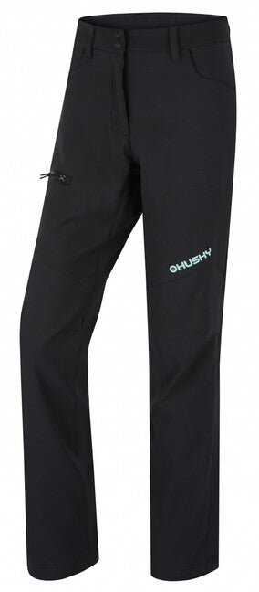 Husky Kavia pantaloni softshell da donna, neri