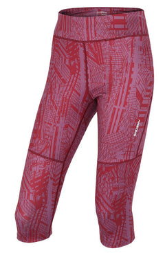 HUSKY Darby pantaloni sportivi 3/4 da donna, bordeaux scuro
