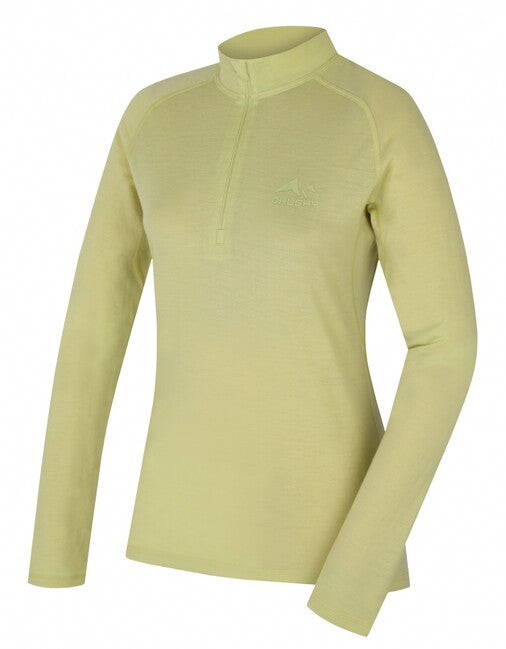Husky Merow Zip maglia termica da donna con zip, verde chiaro