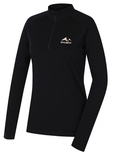 Husky Merow Zip maglia termica da donna con zip, nera