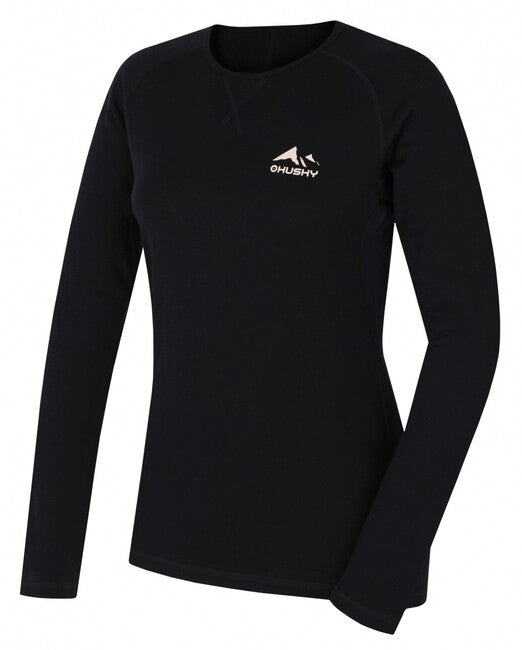 Husky Merow Maglia termica da donna a maniche lunghe, nera