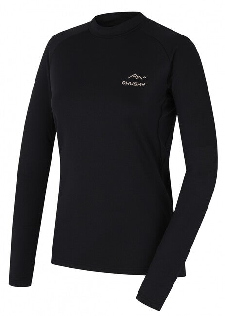 Husky Tromi maglia termica da donna a maniche lunghe, nera