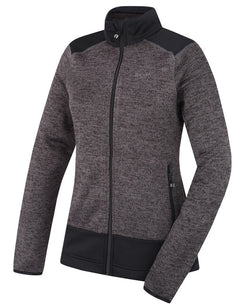 HUSKY Alan maglione in pile con zip da donna, nero