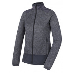 HUSKY Alan maglione in pile con zip da donna, grigio scuro
