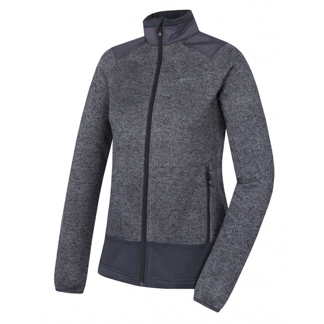 HUSKY Alan maglione in pile con zip da donna, grigio scuro