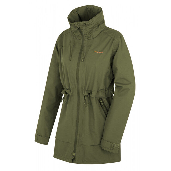 HUSKY Nevr cappotto hardshell da donna, khaki scuro