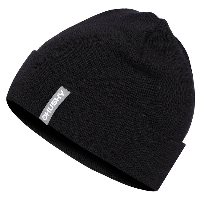 HUSKY Merhat 1 berretto merino da uomo, nero