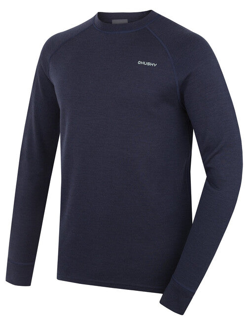 HUSKY Aron ανδρικό merino φούτερ, dk. blue