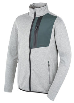 HUSKY Ane felpa con zip da uomo, grey green