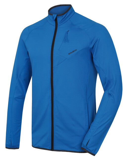 HUSKY Tarp felpa con zip da uomo, blu neon, M