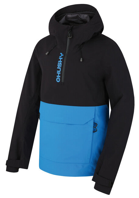 Husky Nabbi giacca outdoor da uomo, nero/blu neon
